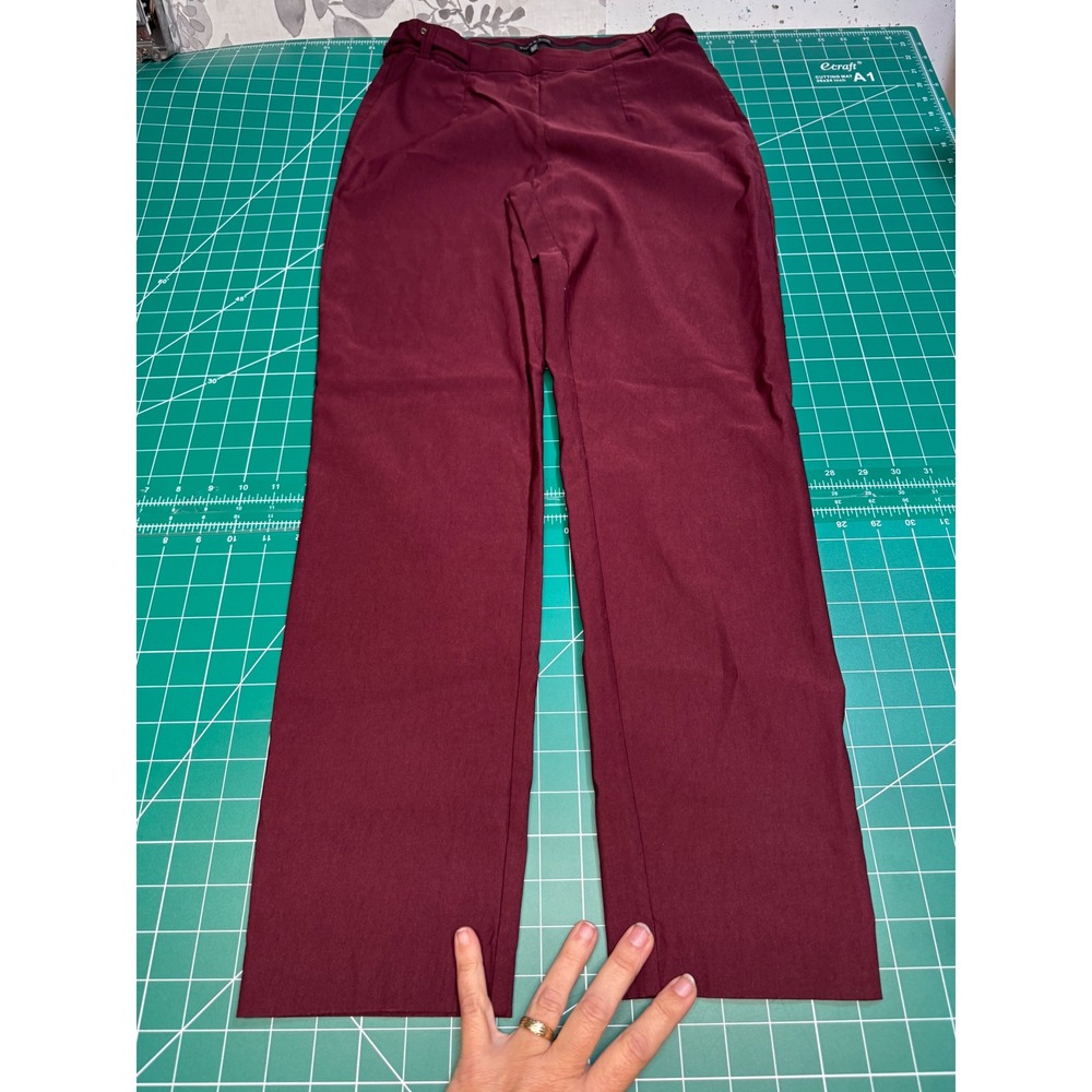 Violets & Roses Burgundy Straight Leg Dress Pants Womens Size 6/28 Wine Trousers
